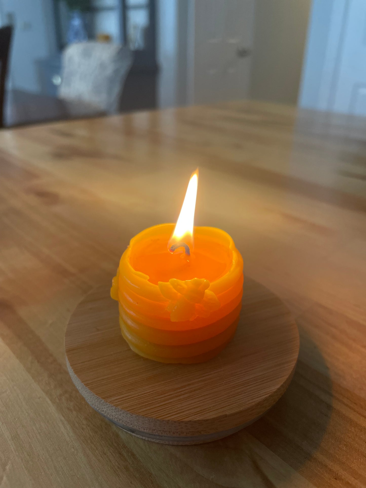 Mini beehive candle