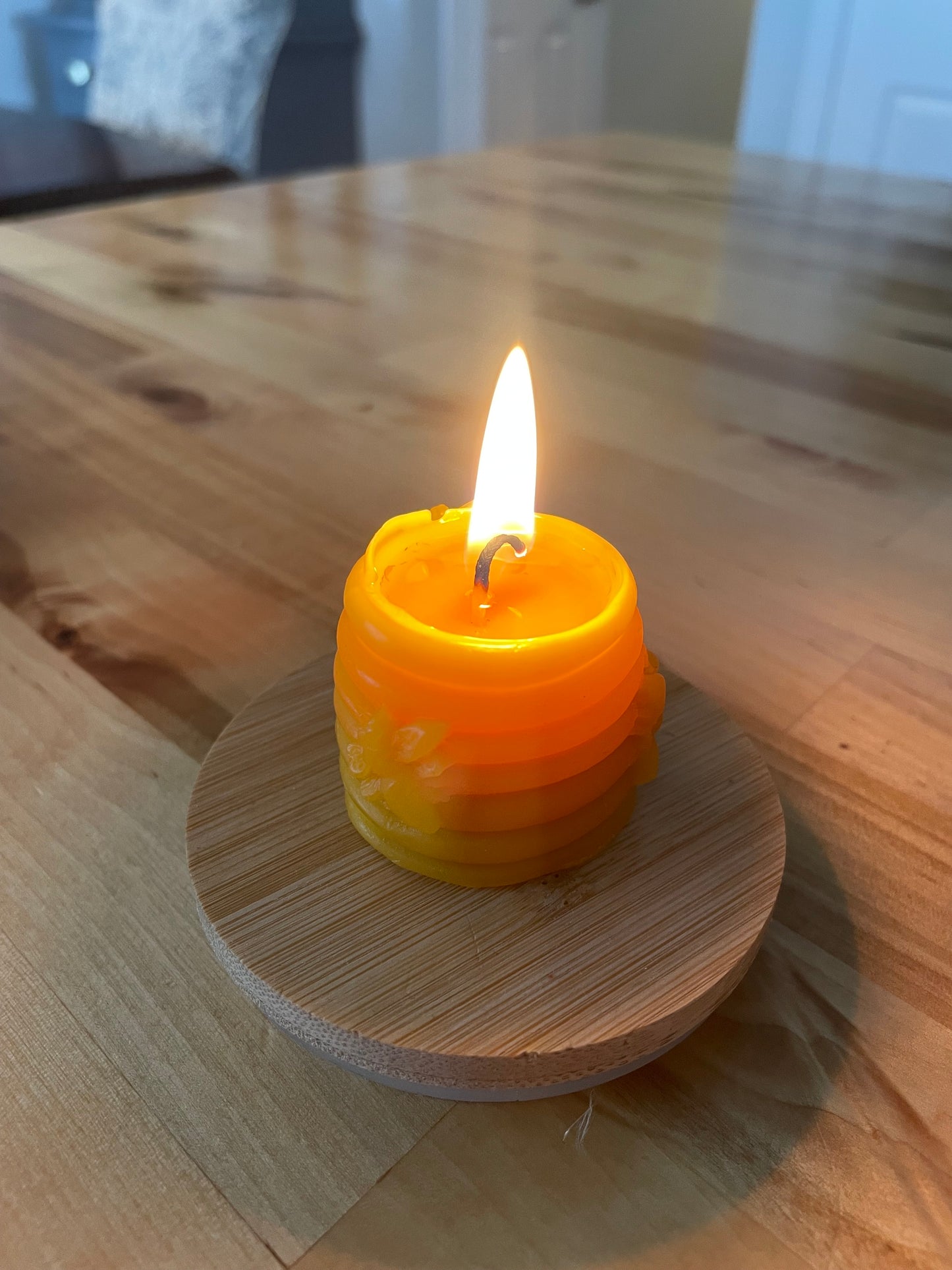 Mini beehive candle
