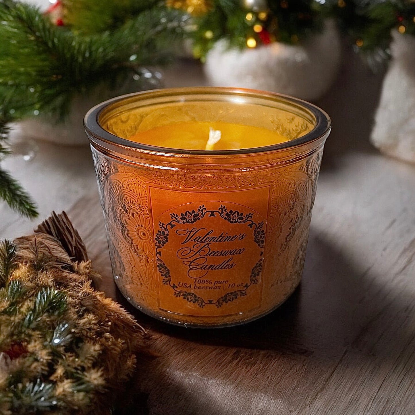 10oz Amber Glass Candle